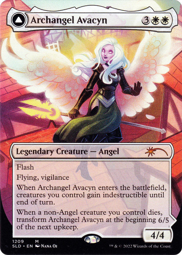 Archangel Avacyn // Avacyn, the Purifier (Display Commander) (Borderless) [Secret Lair: From Cute to Brute] Foil - Image 3