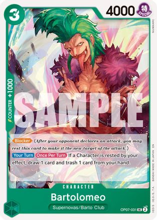Bartolomeo (Reprint) (OP07-031) - [Premium Booster -The Best- Vol. 2]