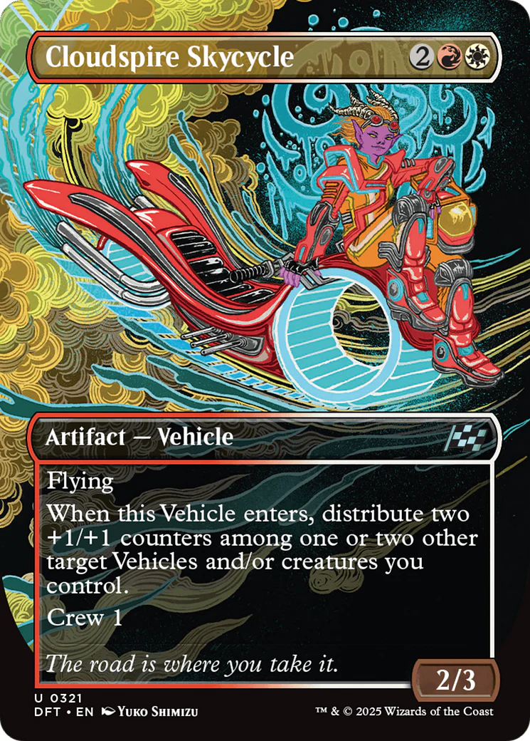 Cloudspire Skycycle (Borderless) [Aetherdrift] Foil