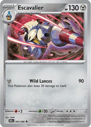 Escavalier 065/086 - Reverse Holofoil SV Black Bolt - Common