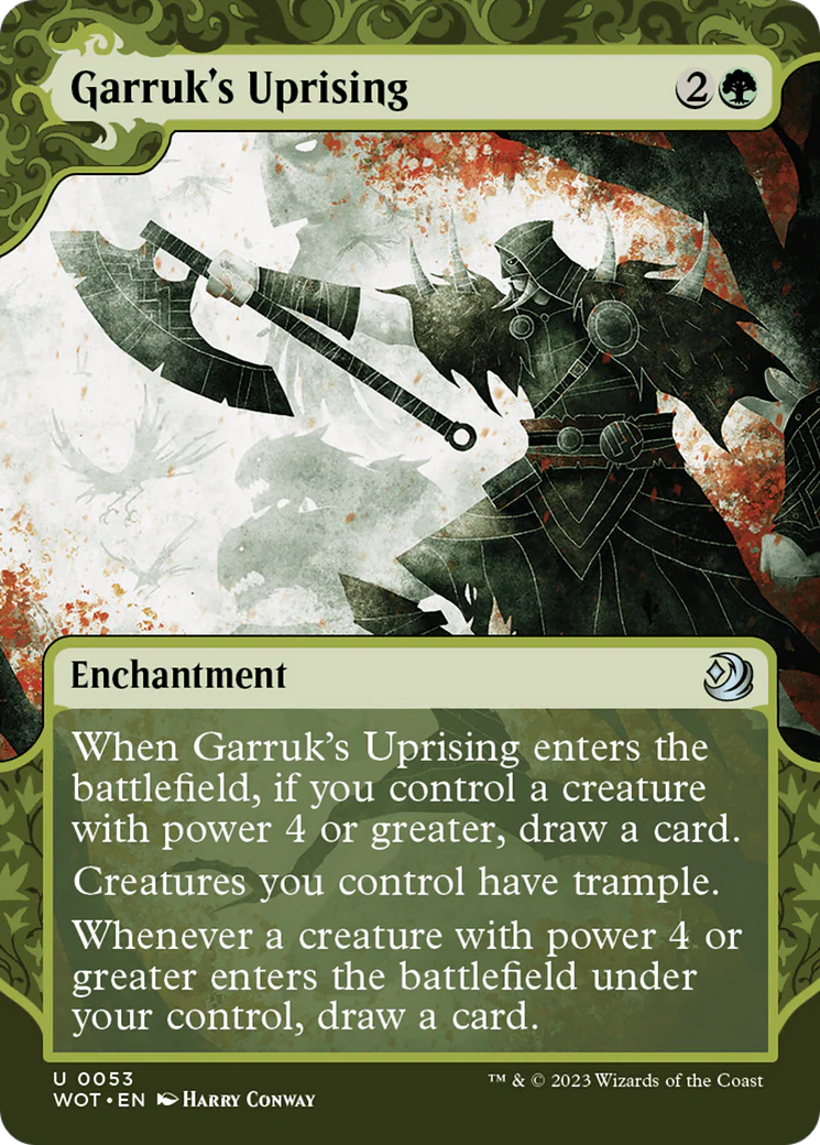 Garruk's Uprising  [Wilds of Eldraine: Enchanting Tales]: (Showcase) (Borderless)