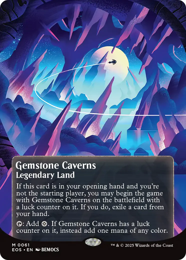 Gemstone Caverns (0061) (Borderless) [Edge of Eternities: Stellar Sights] Foil