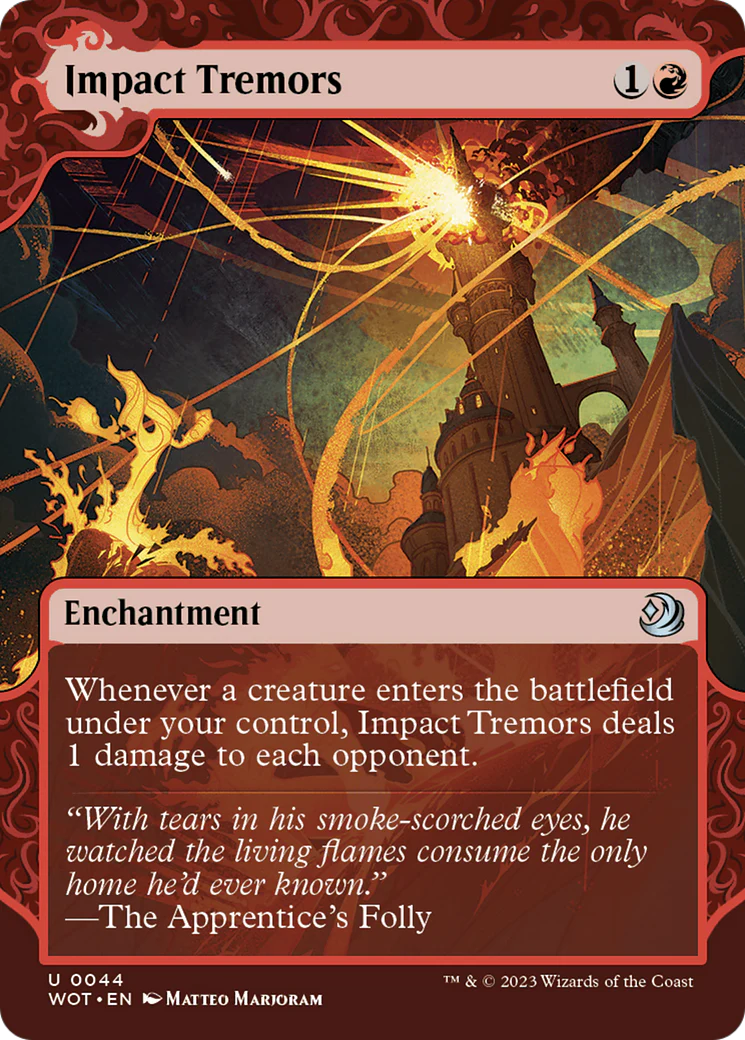 Impact Tremors  [Wilds of Eldraine: Enchanting Tales]: (Showcase) (Borderless)
