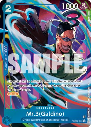Mr.3(Galdino) - PRB02-009 (Alternate Art) (PRB02-009) - [Premium Booster -The Best- Vol. 2] Foil