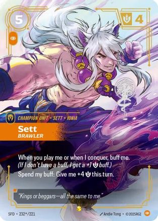 Sett - Brawler (Signature) (232*/221) - Riftbound - [Spiritforged] Foil