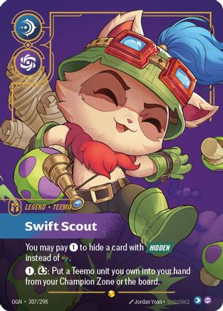 Teemo - Swift Scout (Showcase) (307/298) - Riftbound - [Origins] Foil