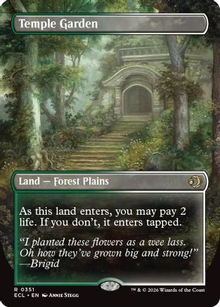Temple Garden (Borderless)  [Lorwyn Eclipsed] Foil