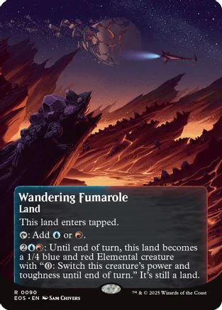 Wandering Fumarole (0090) (Borderless)  [Edge of Eternities: Stellar Sights] Foil